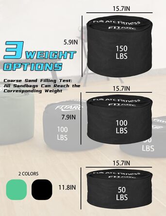 Мішок для тренувань Fitarc Sandsack - 150LB (зелений) - для крос-тренінгу та силових вправ