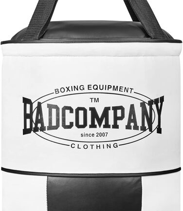 Боксерський мішок Bad Company у формі арахісу, наповнений, штучна шкіра, 100×35 см, 30 кг, з нейлоновим підвісом, для боксу та тренувань