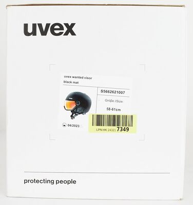 Лижний шолом Uvex Wanted Visor з візором, матовий синьо-чорний, розмір 58-61