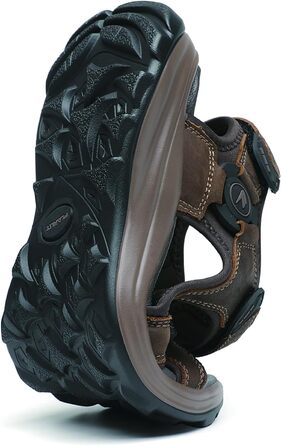 Чоловічі сандалі FLARUT для туризму та відпочинку літо, шкіра, коричневі 42 EU