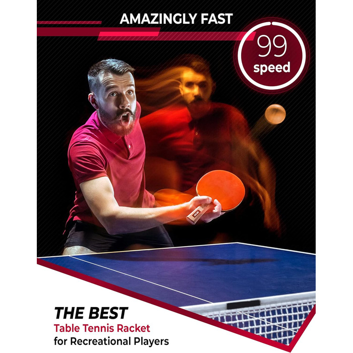 Пін-понг ракетка Idoraz Professional - професійна ракетка для настільного тенісу з чохлом, схвалена ITTF для турнірів