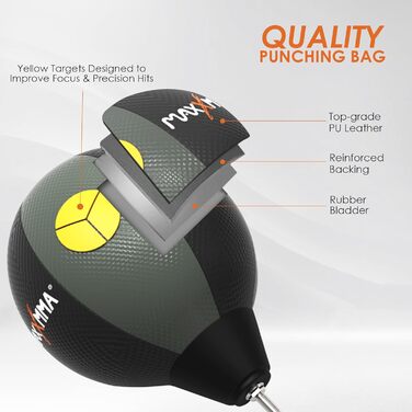 Боксерський рефлекс-баг MaxxMMA Advanced Cobra 2.0, зелений, розмір L