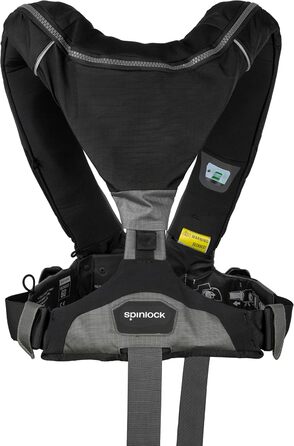 Рятувальний жилет Spinlock Deckvest 6D автоматичний, з обплетенням, чорний/антрацит