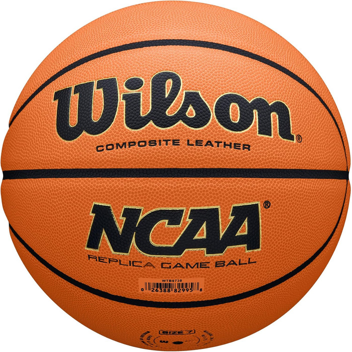 Баскетбольний м’яч Wilson NCAA Replica, 17,8–74,9 см