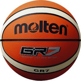 Баскетбольний м'яч Molten BGR7-OI, чорний/білий/сірий, офіційний розмір 7, для залу та вулиці