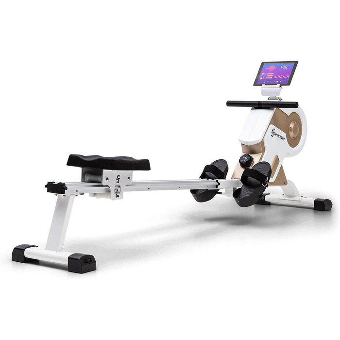 Capital Sports Row Shaper M1: Тренажер для дому з 8 рівнями магнітного опору, LCD-монітором та колесами, для кардіотренувань