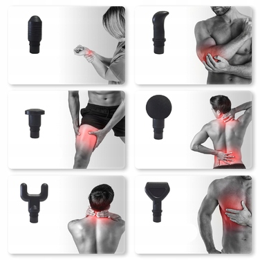Перкусійний масажер для тіла та спини Massage Gun Pro: набір з 10 насадок