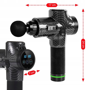 Потужний перкусійний масажер для тіла, спини та стоп Massage Gun 100W, 8-в-1