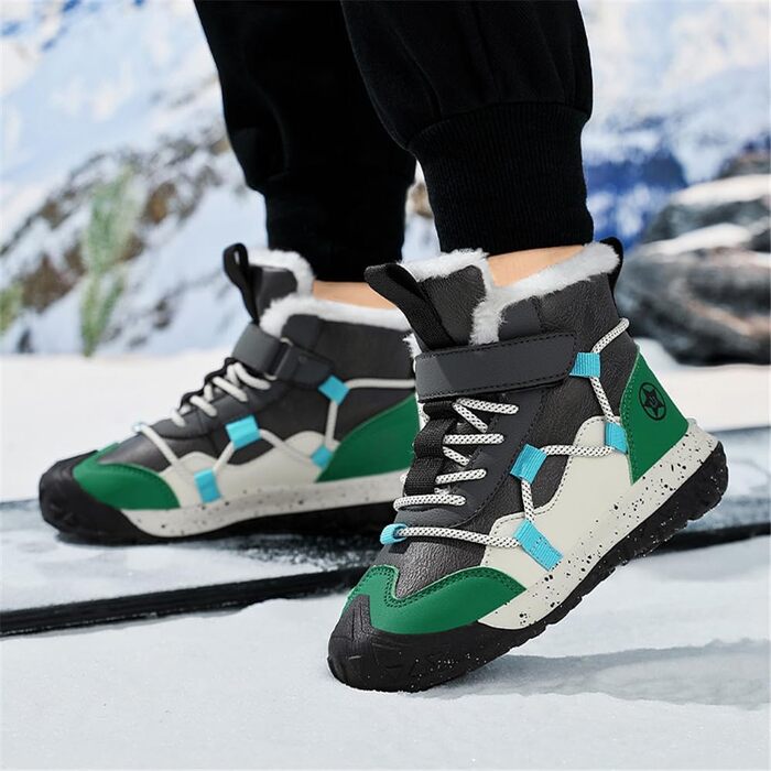 Водонепроникні зимові черевики для дітей - зимові чоботи для дівчаток та хлопчиків, утеплені, для активного відпочинку, антиковзаючі, розмір 28 EU, зелені