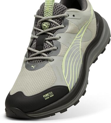 Кросівки для бігу PUMA Reflect Lite Trail PTX - унісекс, сірий/чорний/яблучно-зелений (42 EU)