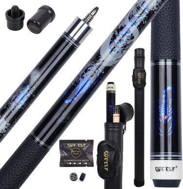 Більярдний кий Scorpion з канадського клена, 147,3 см, низька вага, професійний, 553-595 г