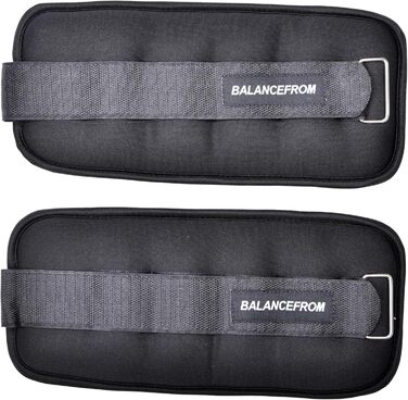 Набір манжетів BalanceFrom GoFit для ніг, рук, щиколоток та зап'ясть, регульовані, зелені (чорні)