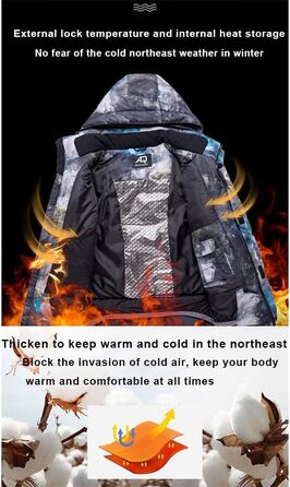 Чоловічий комплект для катання на лижах: куртка та штани, водонепроникний сніговий костюм, вітрозахисний, для сноубордингу та лижного спорту, зимовий, колір: кобальтово-синій, розмір S