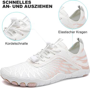 Взуття для фітнесу RUIYI для чоловіків та жінок, підошва з неслизьким покриттям, широка передня частина, рожевий, 42 EU