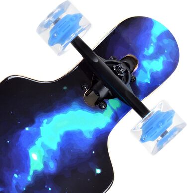 Лонгборд Apollo Galaxy Twin Tip, компліт з високошвидкісними підшипниками ABEC, Drop Through, для фрірайду та круїзингу