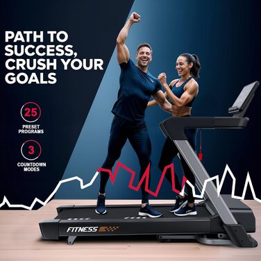 Бігова доріжка CharonFit для дому, складана, з автоматичним нахилом (18/20 рівнів), швидкість до 18/20 км/год, двигун 4.5/5.25 к.с., навантаження до 150/160 кг, сумісна з додатком