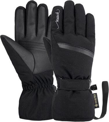 Жіночі лижні рукавички Reusch Sandy Gore-Tex, водонепроникні, дихаючі, теплі, чорні-сріблясті, розмір 6