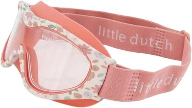 Дитячі окуляри для плавання Little Dutch Dreamy Mermaid рожеві для дівчаток 5-8 років з тканинною стрічкою