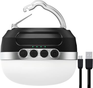 LED кемпінговий ліхтар на акумуляторі 8400mAh, RGB, 5 режимів, регулювання яскравості, водонепроникний, магнітний, для туризму та надзвичайних ситуацій