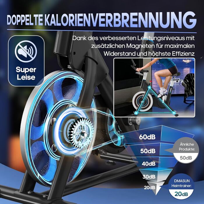 Ергометр DMASUN для дому з регульованим магнітним опором, стійкою для гантелей, важким маховиком, LCD-монітором, регульованою висотою, фітнес-велосипед до 180 кг, зелений [2026 модель]