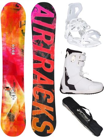 Snowboard Airtracks Damen Set Morioirs Flat Zero Rocker + Зв'язки Master W Fastec + Ботинки + Сумка для сноуборду. Розміри: 144, 147, 150, 156 см. Ботинки Master W QL 39