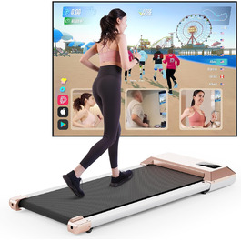 Біговий килимок DeerRun Walking Pad з робочим столом, до 136 кг, тиха робота 2.5PS, професійні курси та мультиплеєрні змагання Gold 80 см