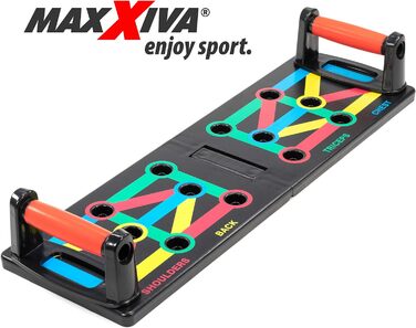 MAXXIVA дошка для віджимань 12 в 1, складна, кольорова, багатофункціональний тренажер для віджимань і фітнесу для дому