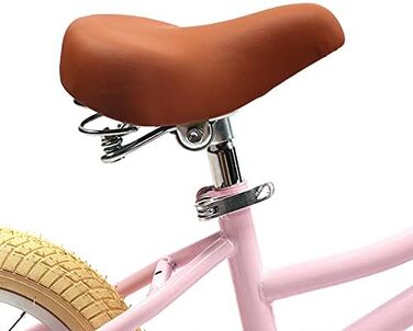 Дитячий велосипедний сидіння AVASTA для дівчаток та хлопчиків. Водонепроникне широке м'яке велосипедне крісло з двома амортизаторами. Підходить для велосипедів 12, 14, 16, 18, 20 дюймів. М'ятно-зелений (колір: коричневий)