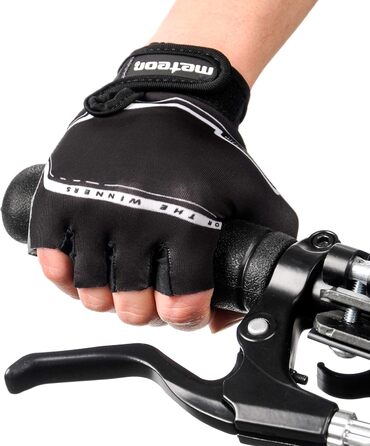 Велосипедні рукавички Meteor для дітей унісекс - Gel BMX рукавички Jr, розмір S, ширина долоні 6.5-7см, RACING
