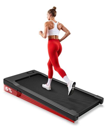 Walking Pad Superun з нахилом 6% – біговий доріжка для дому, максимальна швидкість 12 км/год, з додатком та пультом дистанційного керування. Робочий стіл, максимальне навантаження 136 кг, 90 см, колір Чорний.