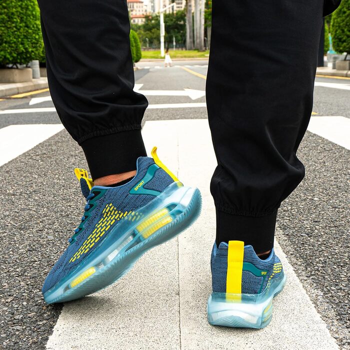 Кросівки чоловічі Hitmars з повітряною подушкою, розмір 39-48, блакитні, 45 EU