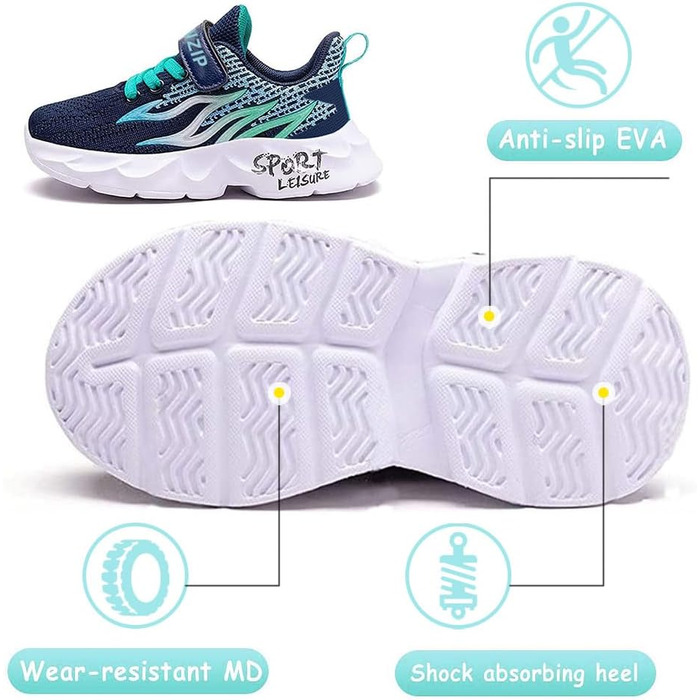 Дитячі кросівки Kinder Cx6888: спортивні, для бігу, зала, баскетболу, прогулянок, блакитні