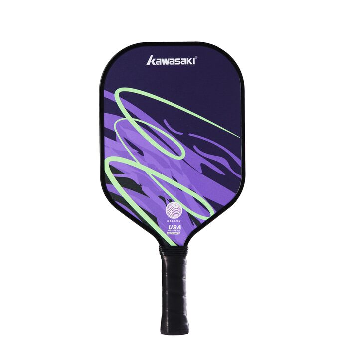 Паддл для піклболу Kawasaki Galaxy: легкий, скловолокно, 15 мм, чорно-фіолетовий