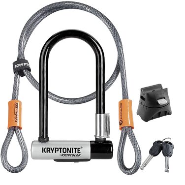 Замок Kryptonite Bügelschloss 6/10 для велосипеда з 120см кабелем KryptoFlex та кріпленням, 2 ключі