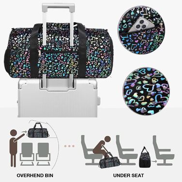 Дитяча спортивна сумка для дівчаток чорна — універсальна сумка для подорожей, тренувань, басейну та сауни з окремим відділенням для взуття