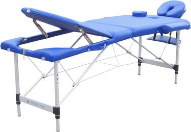 Складний масажний стіл Mobiclinic CA-01 Plus 186x60 см, алюміній, екошкіра, з підголівником, 3-секційний, для фізіотерапії, європейський бренд, регульована висота, портативний