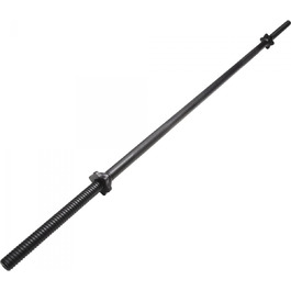 Олімпійський гриф GORILLA SPORTS 170 см, 30 мм, до 200 кг, зіркові замки, рифлена ручка, хромований, сріблясто-чорний