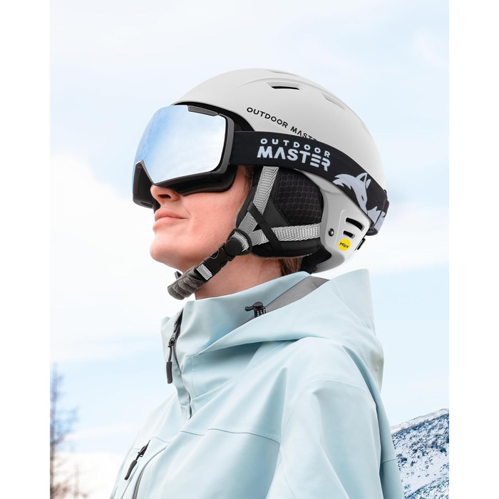 Шолом Outdooraster IPS Kelvin II для сноубордингу та катання на лижах (матова біла, S)