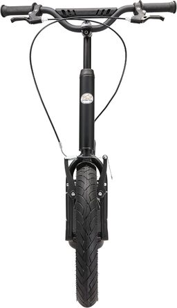 Самокат дитячий STAR SCOOTER City Kick Scooter 16 дюймів, з пневматичними колесами, регульована висота, чорний