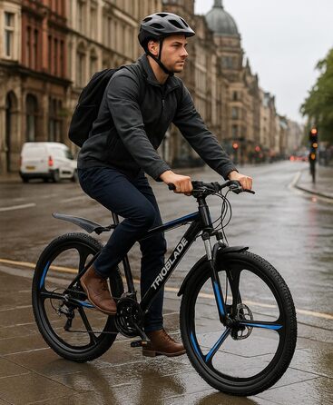Гірський велосипед MTB 24 дюйми, 21 швидкість Shimano, Hardtail з амортизатором, дискові гальма, чорно-червоний