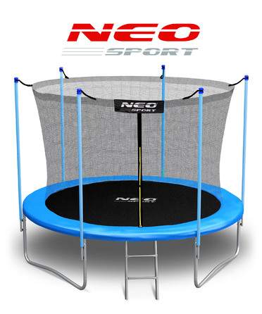 Садовий батут Neo-Sport 6ft/183см із зовнішньою сіткою та драбиною