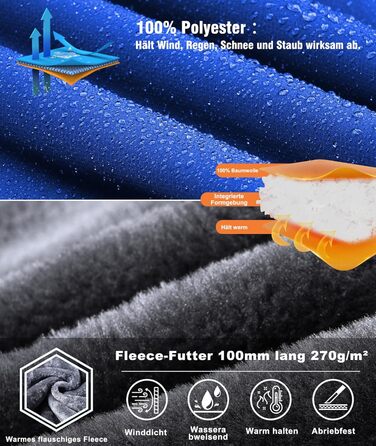 Зимова куртка для чоловіків, лижна куртка, водонепроникна, для активного відпочинку, вітронепроникна, сноубордистська куртка з відстібаною капюшоном, колір Ary Green (Königsblau), розмір 3XL