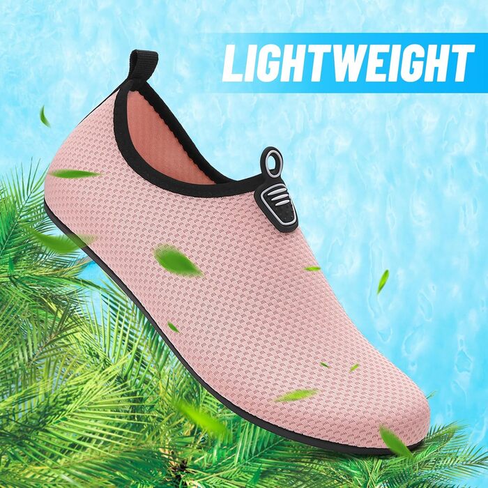 Взуття для плавання та водного спорту: Неопренові шльопанці та аквашузи для жінок та чоловіків, розмір 34-47, колір рожевий