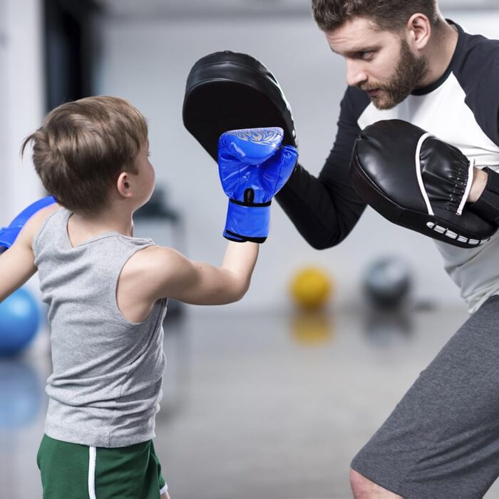 Дитячі боксерські рукавички для тренувань та спарингу, 6oz, блакитні
