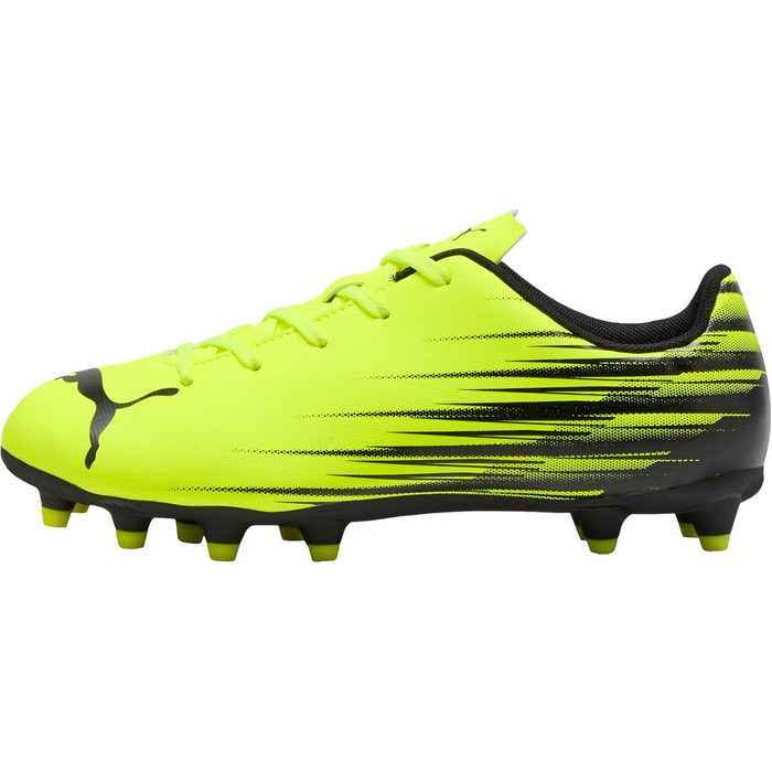 Дитячі футбольні бутси PUMA Attacanto II FG/AG Jr - чорно-білі (29 EU, Yellow Alert)