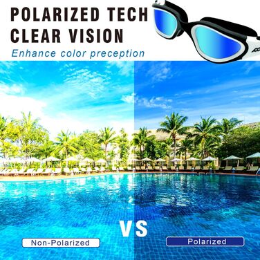 POLARS DESIGN Поляризовані окуляри для плавання, антифог, для дорослих, чоловіків та жінок