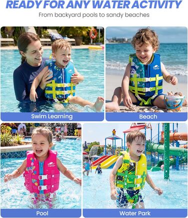 Дитячий рятувальний жилет Gogokids Float Jacket для плавання (2-9 років, 15-35 кг, червоний, розмір M)