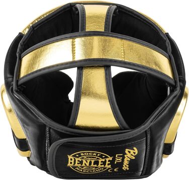 Захисний шолом BENLEE BLANCE з екошкіри, чорний/золотий, L-XL