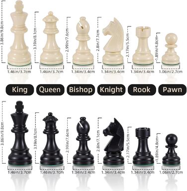 Набір шахів зі складною дошки з силікону, 50,8 см, фігури з вагою, висота короля 9,8 см, 2 додаткові королеви, складана дошка, портативний набір для подорожей та турнірів, з сумкою