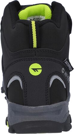 Дитячі водонепроникні черевики HI-TEC Blackout Mid Wp Jr, чорний/лайм, 31 EU